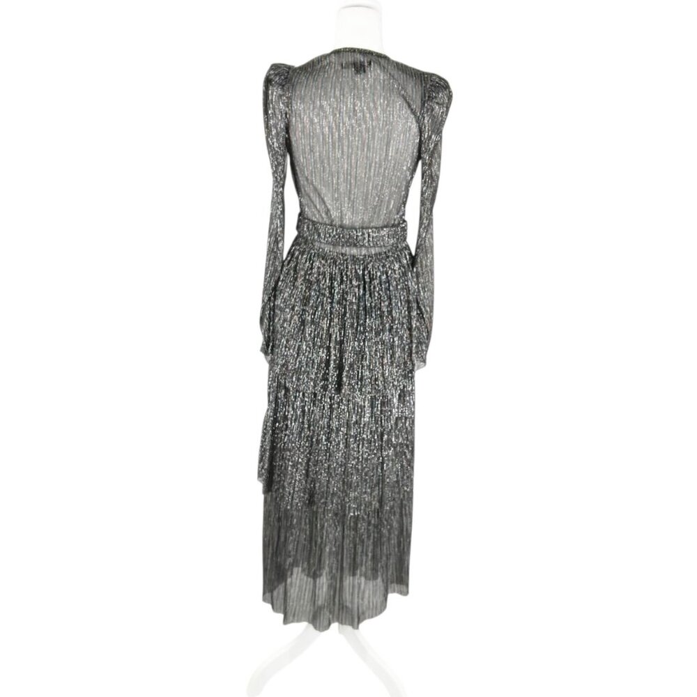 Sabina Musayev Carry Tiered Metallic Midi Dress - Picture 3 of 9